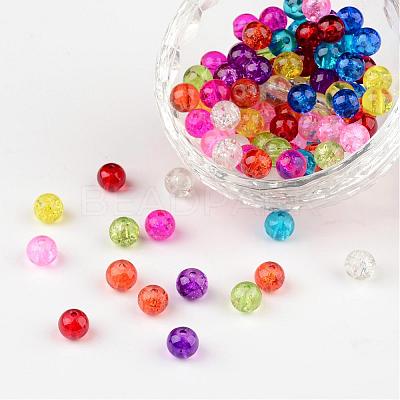 Mixed Crackle Glass Beads X-CCG-Q001-6mm-M-1
