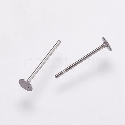 Non-Tarnish 304 Stainless Steel Stud Earring Settings STAS-K146-009-3mm-1