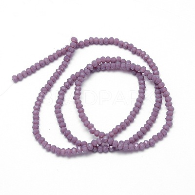 Faceted Rondelle Glass Beads Strands GLAA-M028-2mm-A02-1
