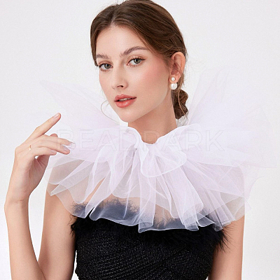 Detachable Lady's Gauze Fake Collar AJEW-WH20042-90D-1