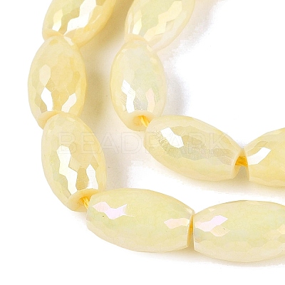 Anti-Tarnish Electroplate Glass Beads Strands EGLA-Q130-02A-09-1
