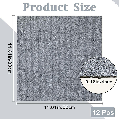 12Pcs Square Self-adhesion Polyester Carpet Tape DIY-CN0003-45D-1