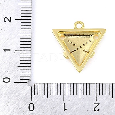 Cross Theme Real 18K Gold Plated Brass Micro Pave Clear Cubic Zirconia Pendants LS-KK-L219-06G-04-1