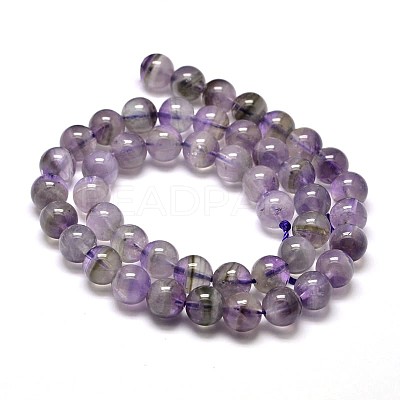 Natural Amethyst Round Bead Strands G-I168-08-10mm-1