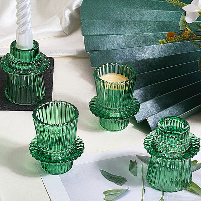 Glass Candle Holders AJEW-WH20020-185B-1