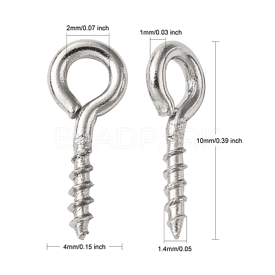 Tarnish Resistant 304 Stainless Steel Screw Eye Pin Peg Bails STAS-L234-165C-P-1