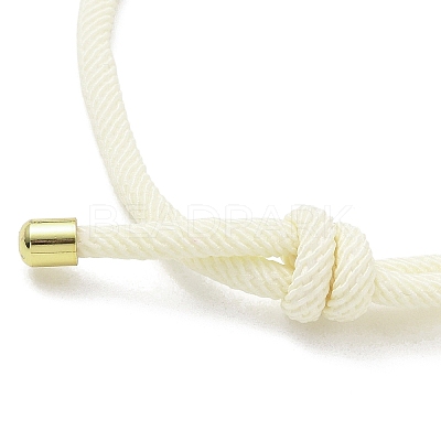 Adjustable Nylon Round Milan Cord Slider Bracelet Making FB-H001-01G-16-1