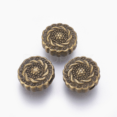 Tibetan Style Alloy Beads X-TIBEB-R022-AB-LF-1