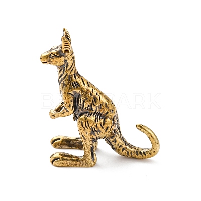 Brass Kangaroo Display Decorations KK-D370-07AG-1
