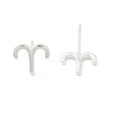 925 Sterling Silver Stud Earrings EJEW-K303-01S-01-1