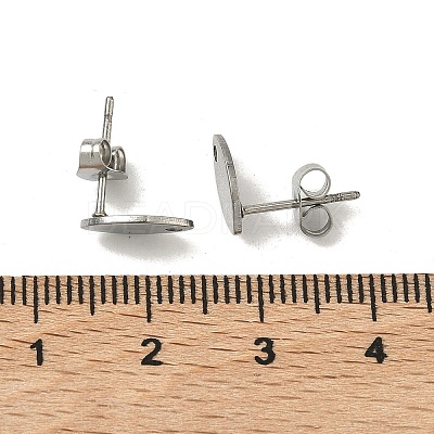 Non-Tarnish 304 Stainless Steel Stud Earring Findings STAS-R063-36-1