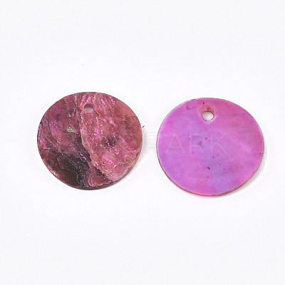 Spray Paint Natural Akoya Shell Pendants LS-SHEL-S274-75C-05-1