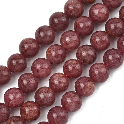 Natural Strawberry Quartz Beads Strands G-L595-C03-02-1