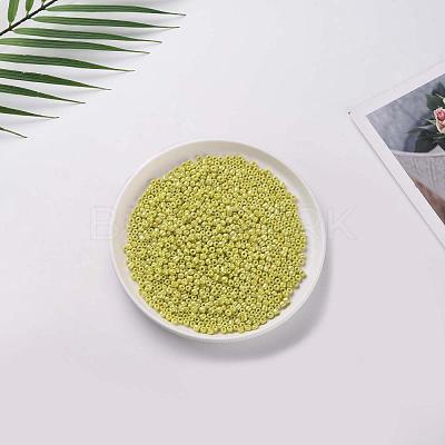 6/0 Opaque Colors Lustered Round Glass Seed Beads X-SEED-A012-4mm-122-1