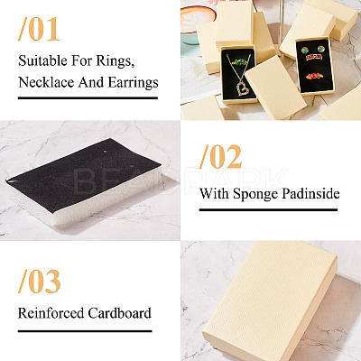 Rectangle Cardboard Paper Jewelry Box CON-TAC0015-01B-1