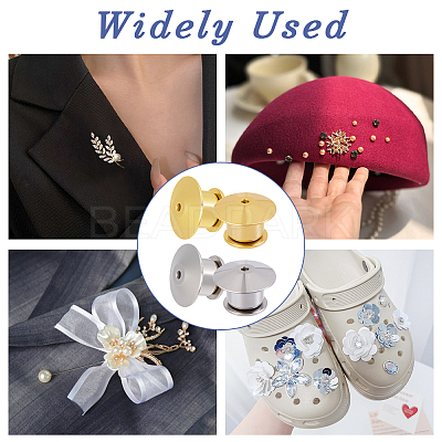 60Pcs 2 Colors Flat Round Alloy Cufflinks DIY-CY0002-51-1