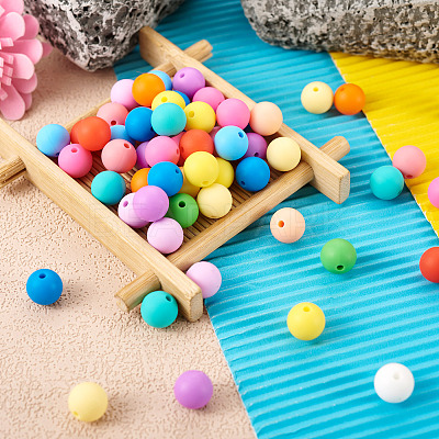 140Pcs 14 Colors Food Grade Eco-Friendly Silicone Beads SIL-TA0001-24-1