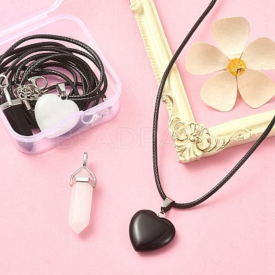DIY Stone Pendant Necklace Making Kit DIY-YW0007-14-1
