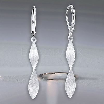 Twist Brass Leverback Earrings FS-WG34DE2-02-1