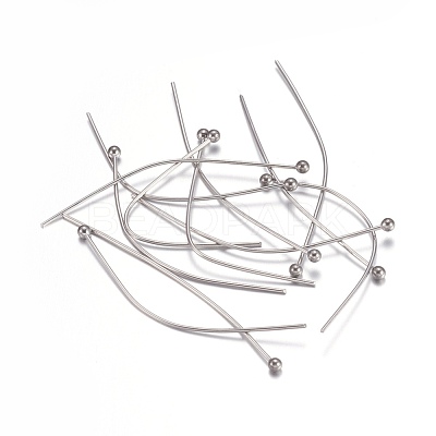 Non-Tarnish 304 Stainless Steel Ball Head Pins S-STAS-O105-04-0.6x40-1