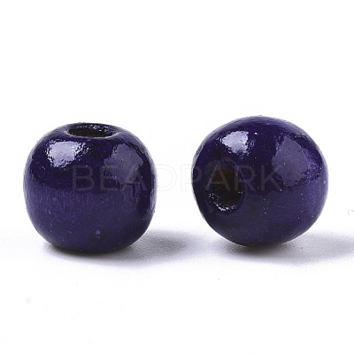 Dyed Natural Wood Beads WOOD-Q006-10mm-13-LF-1