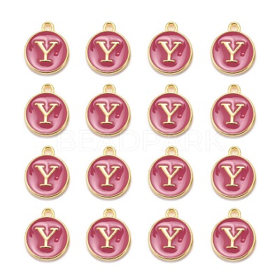 Golden Plated Alloy Enamel Charms ENAM-S118-08Y-1