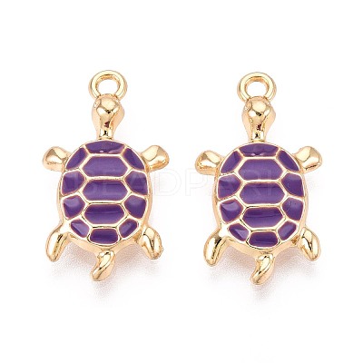 Alloy Enamel Pendants PALLOY-T092-26G-05-1
