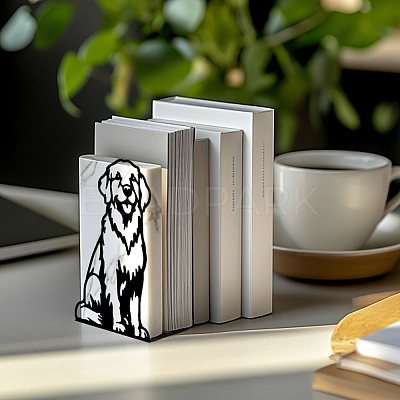 Non-Skid Iron Bookend Display Stands AJEW-WH0548-050-1