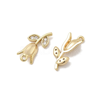 Brass Micro Pave Cubic Zirconia Pendants X-KK-A275-04B-G-1