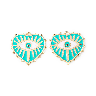 Rack Plating Alloy Enamel Pendants X-ENAM-K067-05F-1