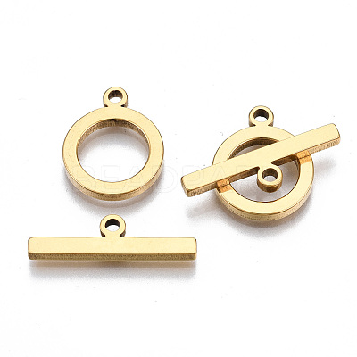 201 Stainless Steel Toggle Clasps X-STAS-Q241-007G-NF-1