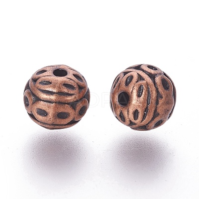 Tibetan Style Zinc Alloy Beads PALLOY-L230-01R-RS-1