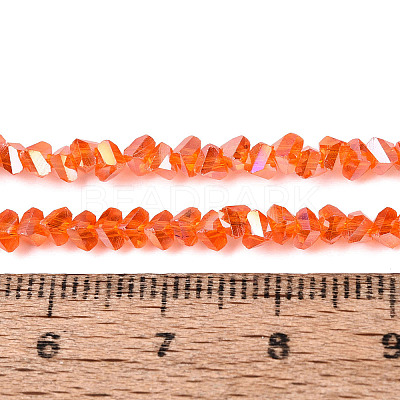 Electroplate Transparent Glass Beads Strands EGLA-Q139-01A-A10-1