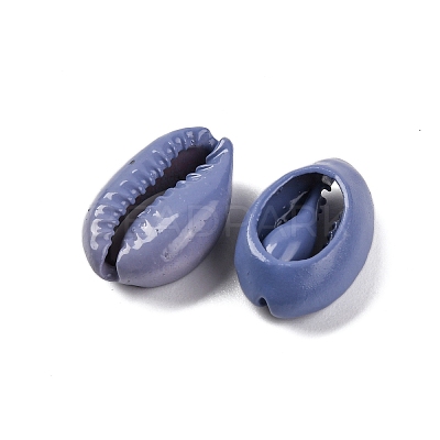 Baking Paint Cowrie Shell Beads SSHEL-M023-01I-1