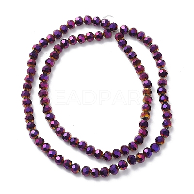 Electroplate Glass Beads Strands EGLA-K015-09E-1