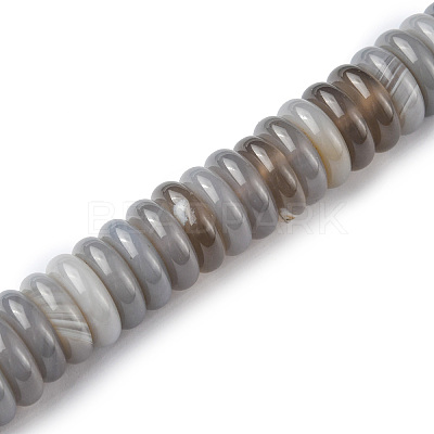 Natural Grey Agate Beads Strands G-F743-06B-1