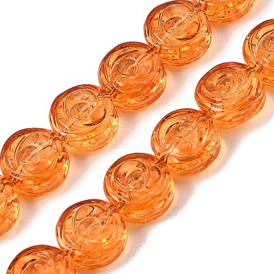 Baking Paint Transparent Glass Beads Strands GL-CBA2ED2-04B-1