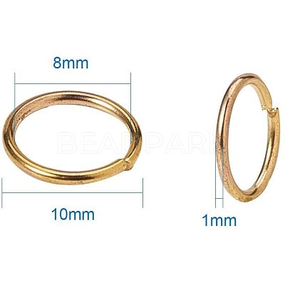 Brass Open Jump Rings KK-PH0006-10mm-G-1