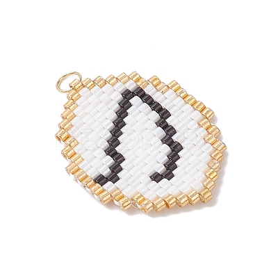 Glass Seed Beaded Twelve Constellations Pendants PALLOY-MZ00891-04-1