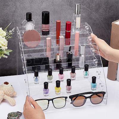 6-Tier Transparent Acrylic Nail Polish Organizer ODIS-WH0329-42A-1