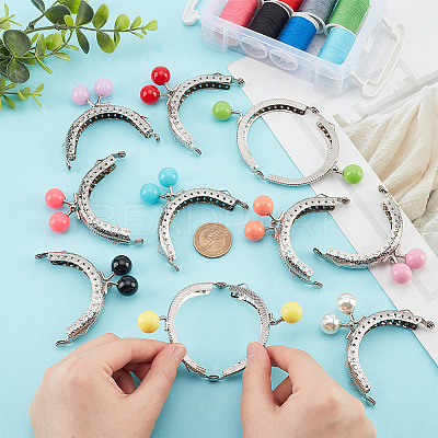10Pcs 10 Colors Iron Kiss Lock Purse Frames FIND-PH0007-40-1