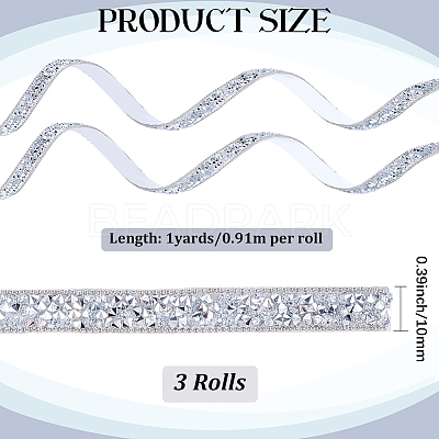 Resin Rhinestone Crystals Beaded Trim DIY-WH20055-024-1