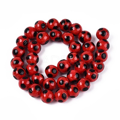 Handmade Lampwork Beads Strands LAMP-N037-02C-1