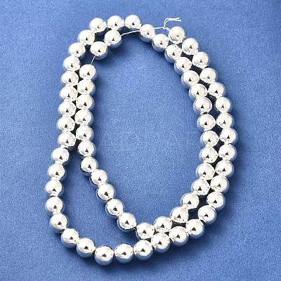 Electroplated Synthetic Magnetic Hematite Beads Strands X-G-L613-F01-01D-1