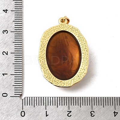 Brass Resin Pendants KK-A296-53E-G-1
