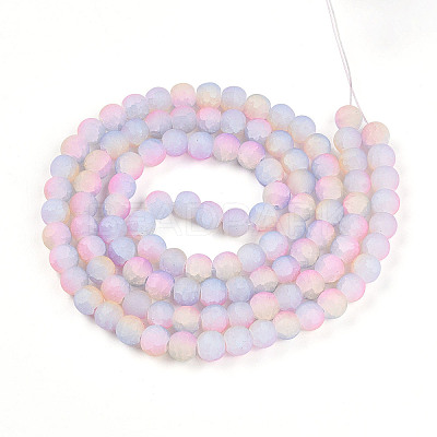 Crackle Glass Beads Strands GLAA-N009-8mm-04-1