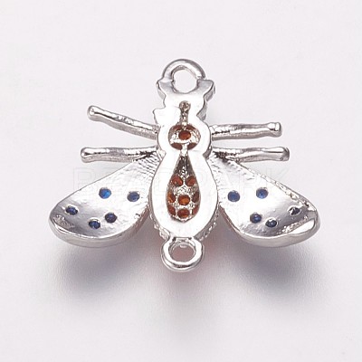 Brass Cubic Zirconia Links KK-P134-49P-1