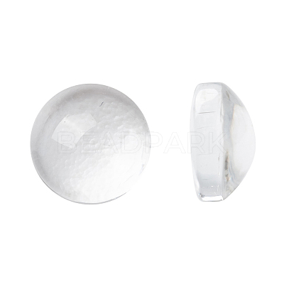 Transparent Glass Cabochons GGLA-R026-6mm-1