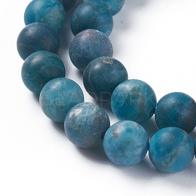 Natural Apatite Beads Strands G-F617-02-6mm-1