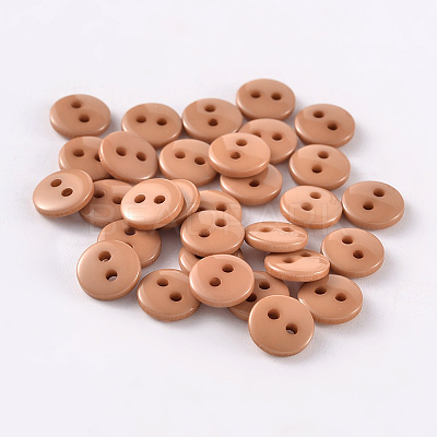 2-Hole Flat Round Resin Sewing Buttons for Costume Design LS-BUTT-E119-24L-09-1